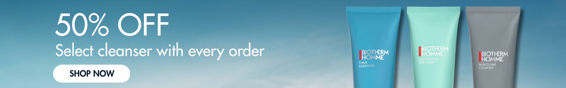 50% off select cleanser with every order