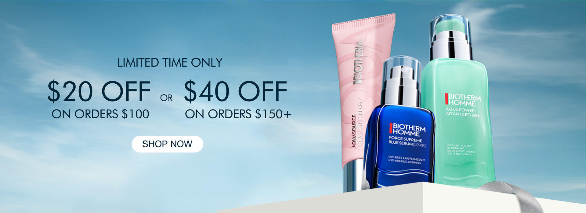 $20 off when you spend $100 or $40 off when you spend $150 or more